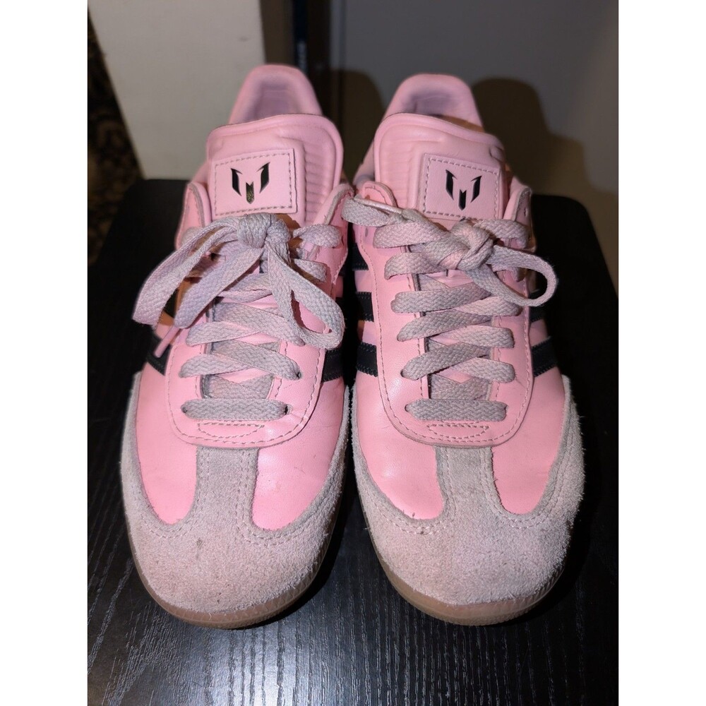 Adidas Samba Messi Youth Shoes Pink/Black/Gum JP7844 Youth Size 5.5 Kids Soccer